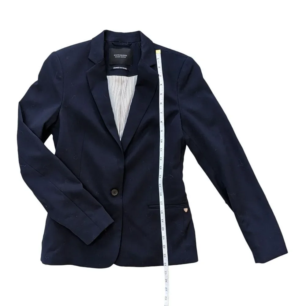 NWOT! Scotch & Soda Classic Tailored Blazer in midnight navy
